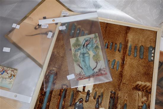 A group of assorted Middle Eastern artworks and prints, all unframed